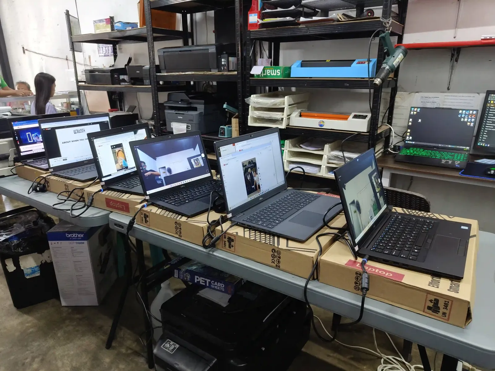 Candid on-site photo of the Powerbyte team at work.